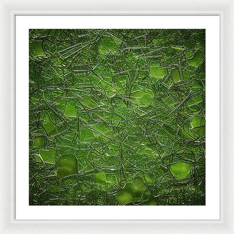 Green Glass and Greenery - Framed Print