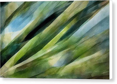 Green Grass and White Fields - Canvas Print