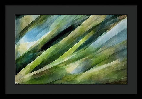 Green Grass and White Fields - Framed Print