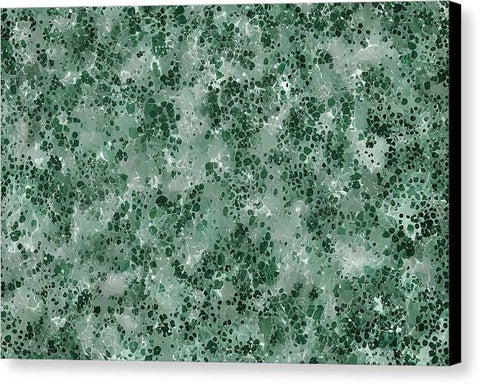 A tile rug covered in green that is a few inches thick