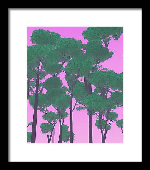 Purple Forest Canopy - Framed Print