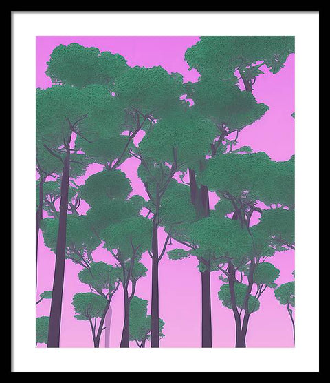 Purple Forest Canopy - Framed Print