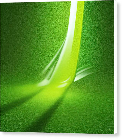 Green Window with a Splash of Color - Canvas Print