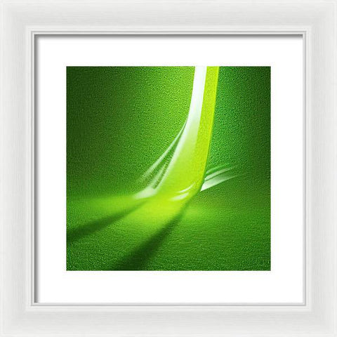Green Window with a Splash of Color - Framed Print