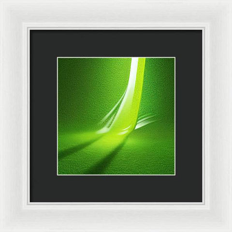 Green Window with a Splash of Color - Framed Print