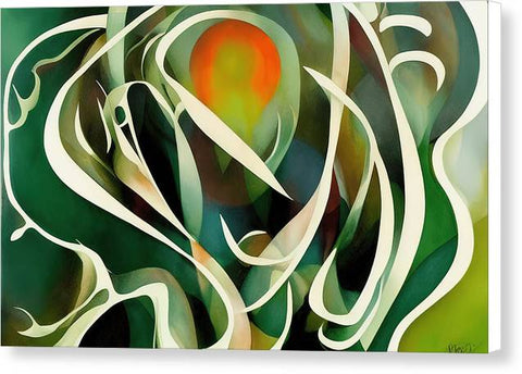 Two Tangle of Green - Canvas Print