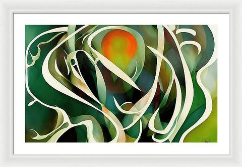 Two Tangle of Green - Framed Print