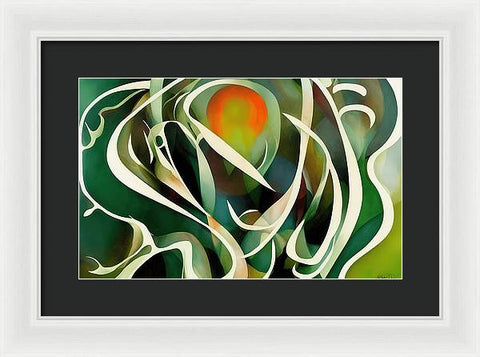 Two Tangle of Green - Framed Print