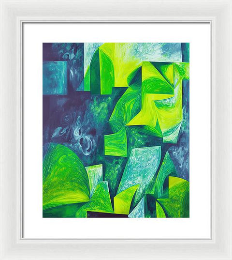 Into the Green Hedge - Framed Print