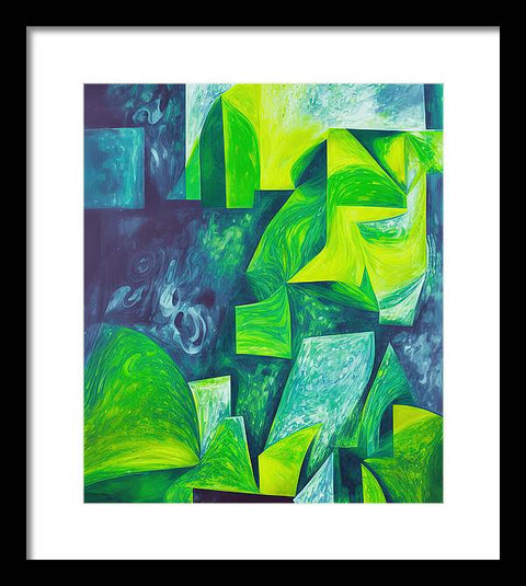 Into the Green Hedge - Framed Print