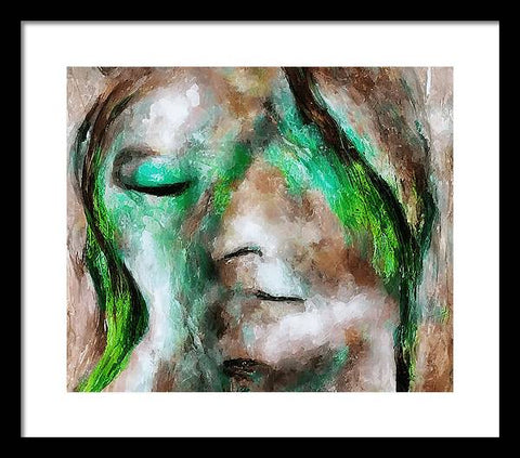 Mysterious Facial Abstraction - Framed Print