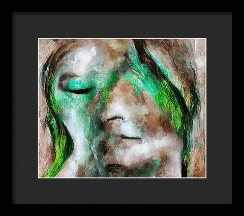 Mysterious Facial Abstraction - Framed Print