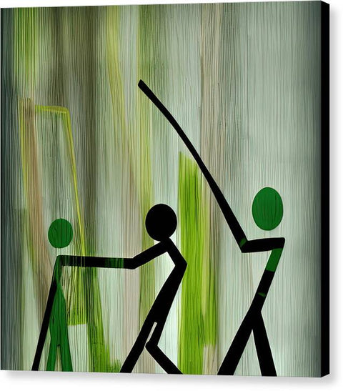 A man is swinging a baseball bat while standing in a field of greens