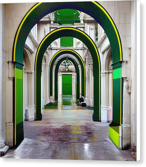 A Journey Through the Green Arches - Canvas Print