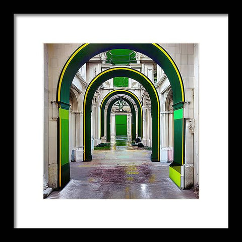 A Journey Through the Green Arches - Framed Print
