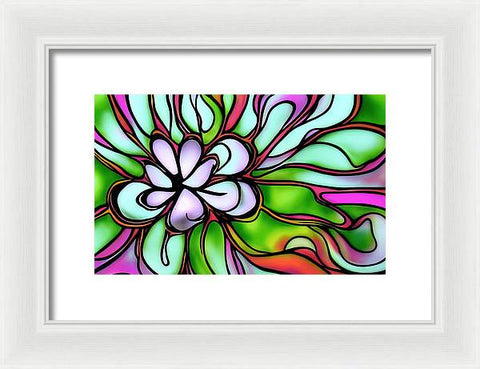 Purple, White, and Red Blooms - Framed Print