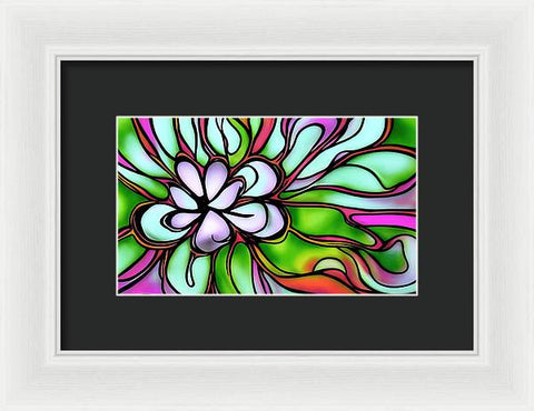 Purple, White, and Red Blooms - Framed Print