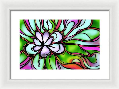 Purple, White, and Red Blooms - Framed Print