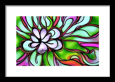 Purple, White, and Red Blooms - Framed Print