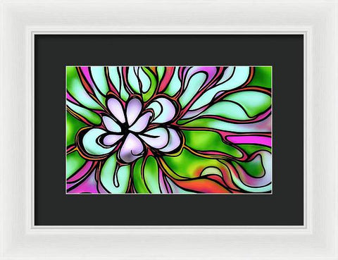 Purple, White, and Red Blooms - Framed Print