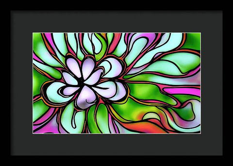 Purple, White, and Red Blooms - Framed Print