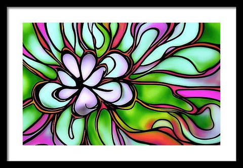 Purple, White, and Red Blooms - Framed Print