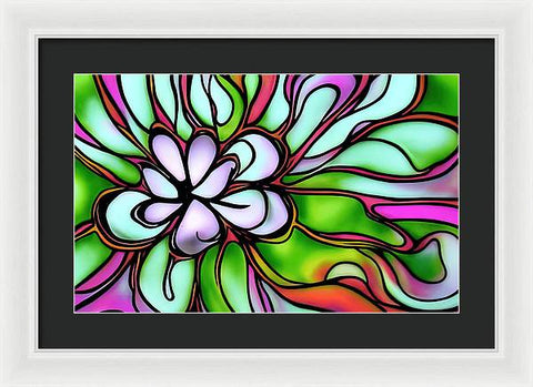 Purple, White, and Red Blooms - Framed Print