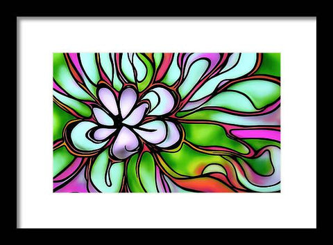 Purple, White, and Red Blooms - Framed Print