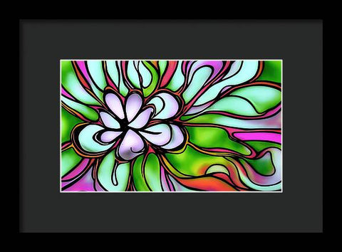 Purple, White, and Red Blooms - Framed Print