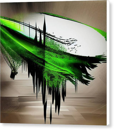 Green Arrow Graffiti - Canvas Print