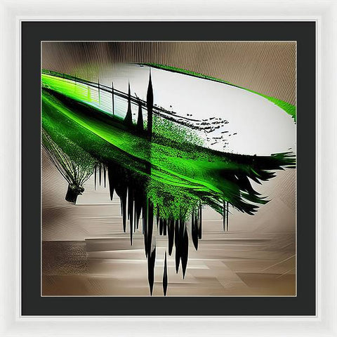 Green Arrow Graffiti - Framed Print