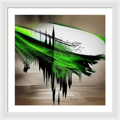 Green Arrow Graffiti - Framed Print