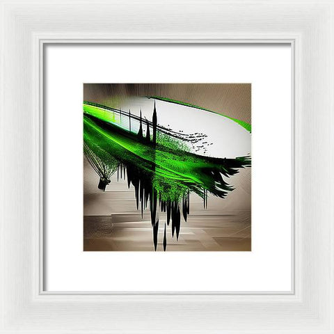 Green Arrow Graffiti - Framed Print