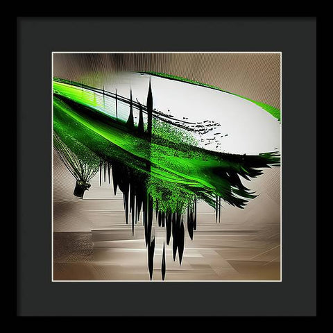 Green Arrow Graffiti - Framed Print