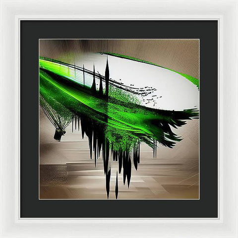 Green Arrow Graffiti - Framed Print