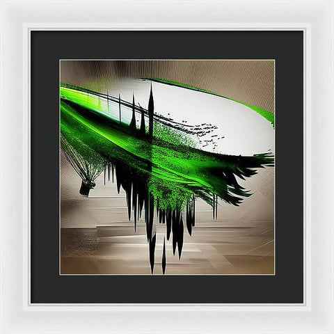 Green Arrow Graffiti - Framed Print