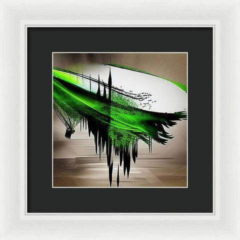 Green Arrow Graffiti - Framed Print