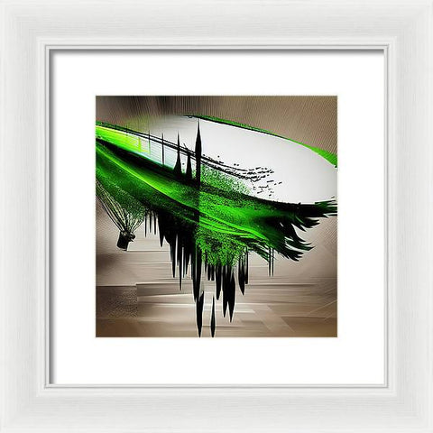 Green Arrow Graffiti - Framed Print