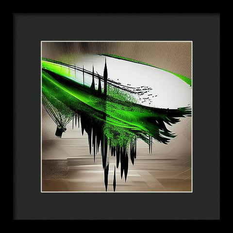 Green Arrow Graffiti - Framed Print