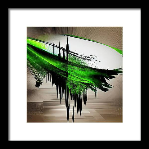 Green Arrow Graffiti - Framed Print