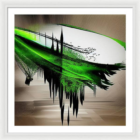 Green Arrow Graffiti - Framed Print