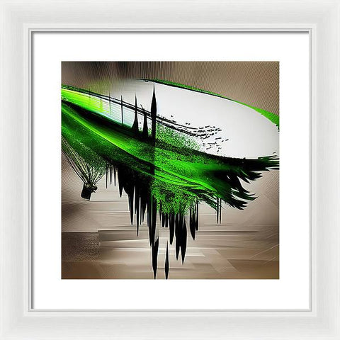 Green Arrow Graffiti - Framed Print