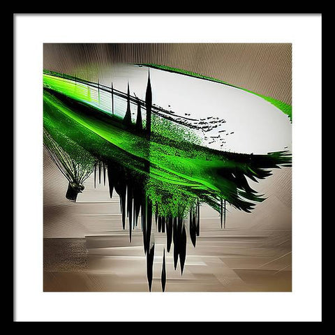 Green Arrow Graffiti - Framed Print