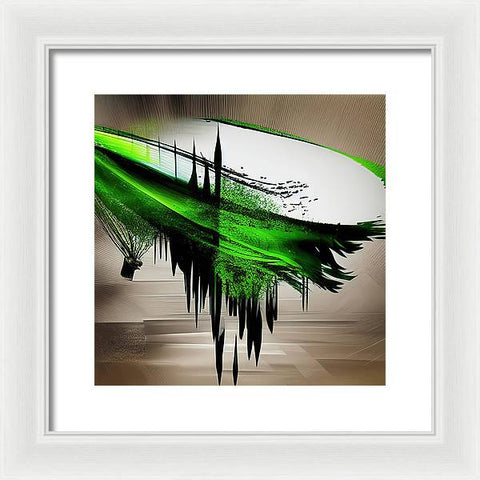 Green Arrow Graffiti - Framed Print