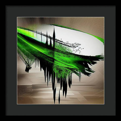 Green Arrow Graffiti - Framed Print