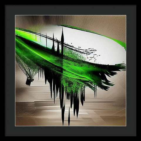 Green Arrow Graffiti - Framed Print