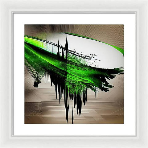 Green Arrow Graffiti - Framed Print