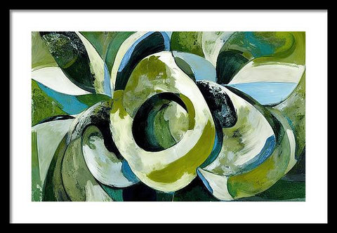 Onion and Flower Abstraction - Framed Print