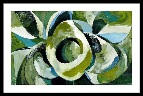 Onion and Flower Abstraction - Framed Print