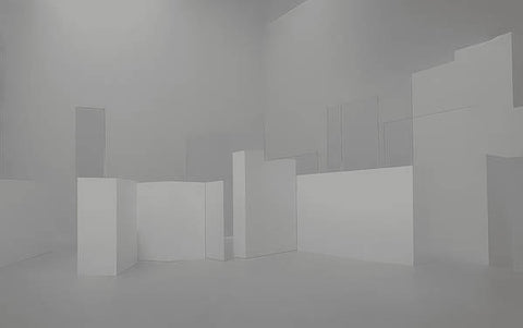A picture of a white room with walls.